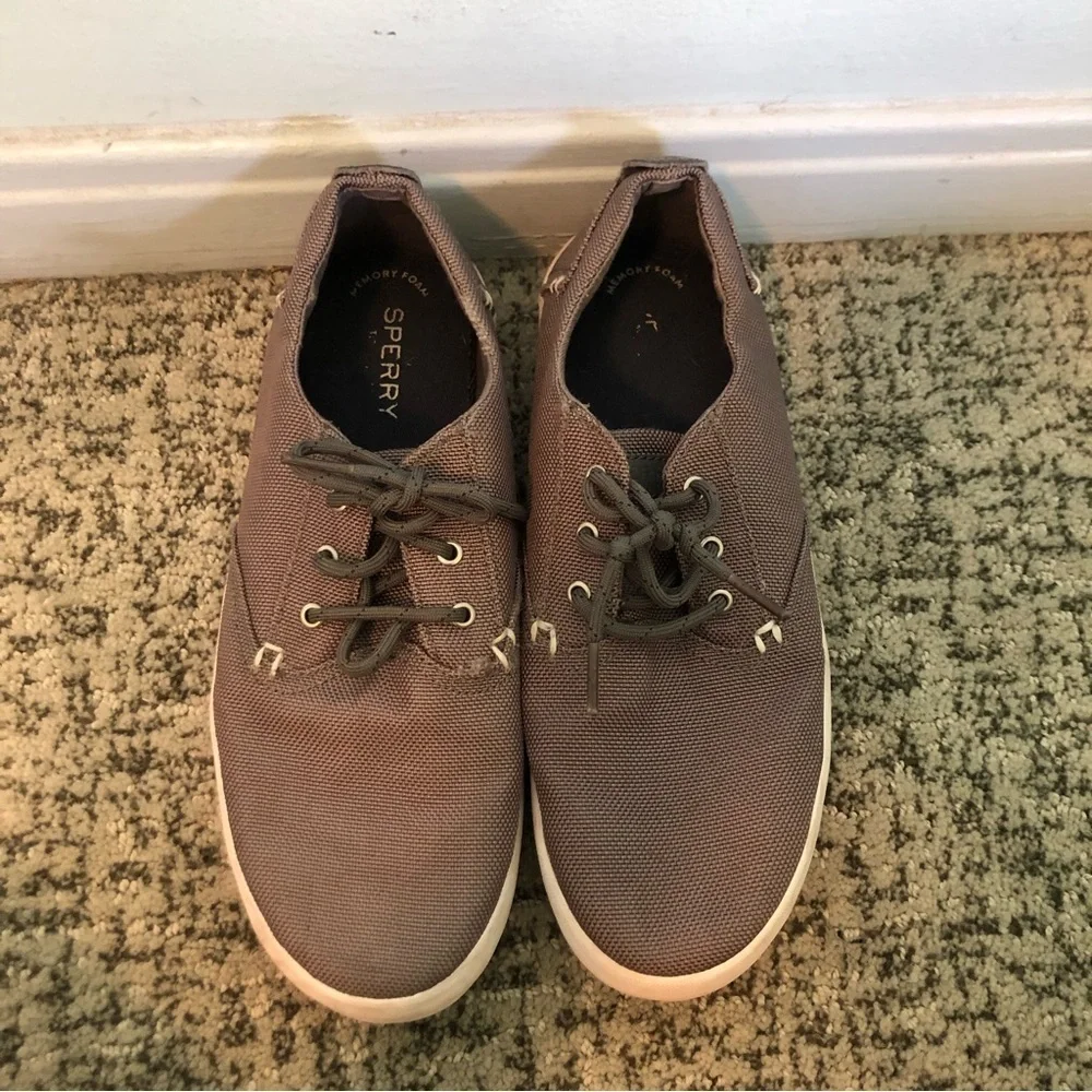 Sperry Bodie Memory Foam Gray Top Siders Size 6.5